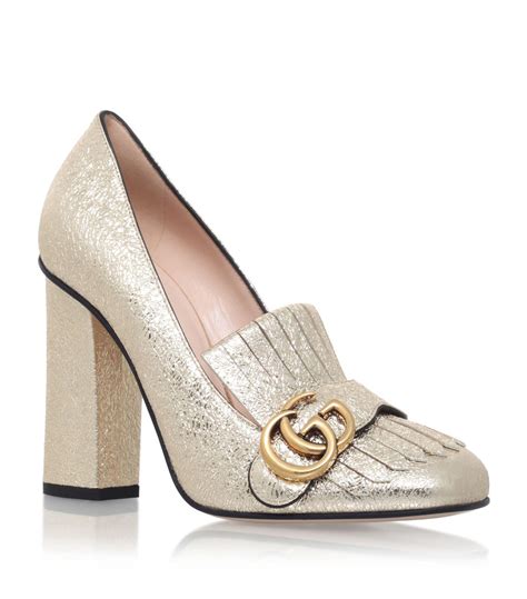 gucci gold heels on sale|gold gucci high heels.